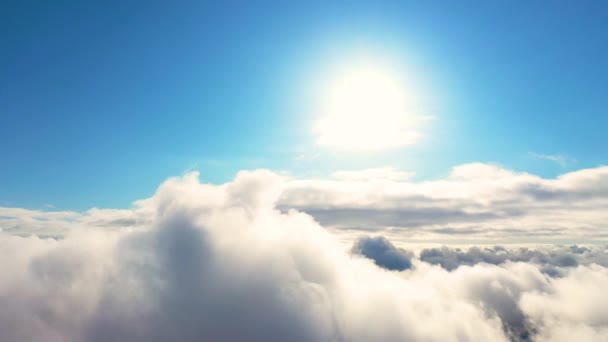 Zeitraffer Luftaufnahme Die Wolken Himmel Bewegung Setzt Luftaufnahme Weiße Wolken — Stockvideo