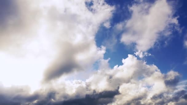 Zeitraffer Luftaufnahme Die Wolken Himmel Bewegung Setzt Luftaufnahme Weiße Wolken — Stockvideo