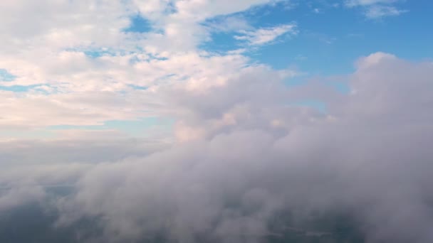 Vista Aérea Lapso Tiempo Corriendo Nubes Cielo Movimiento Vista Aérea — Vídeos de Stock