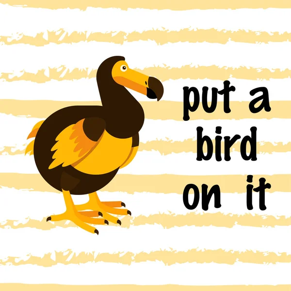 Vector Illustration Of The Dodo Bird Cute Character In Simple Flat Style The Way Of The Dodo Bird Text Larastock Vector Illustration Of The Dodo Bird Cute Character In Simple Flat Style The Way Of The Dodo Bird Text Larastock