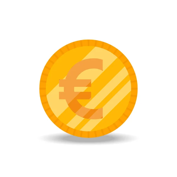 Simple Euro Icon Flat Style — Stock Vector
