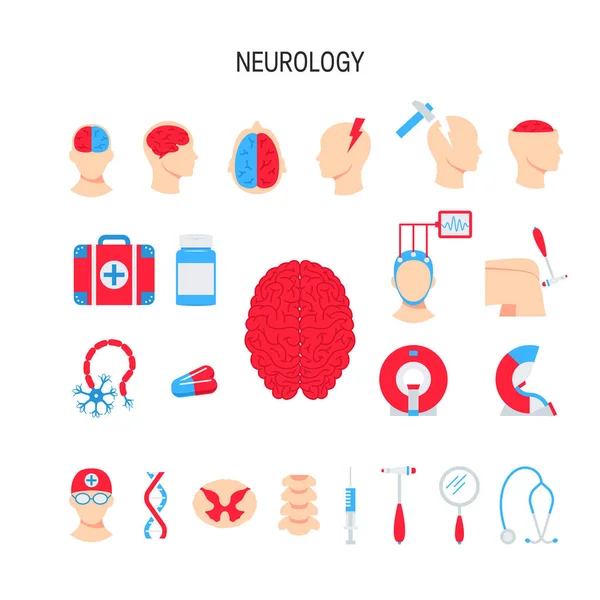 Neurología vector iconos — Vector de stock