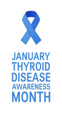 Tiroid Farkındalık ay vektör kavramı