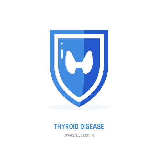 Concetto vettore mese consapevolezza tiroidea — Vettoriale Stock