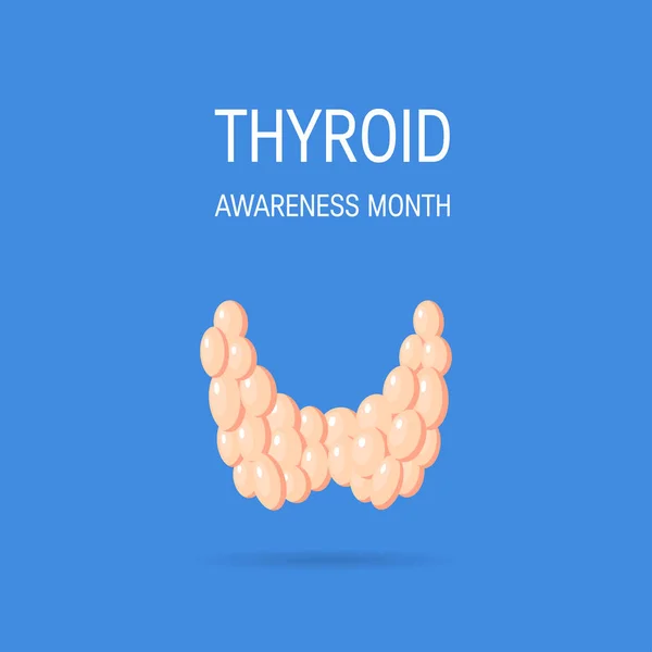 Thyroid awareness month vector concept — Stock Vector