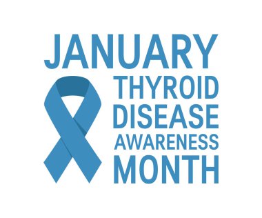 Tiroid Farkındalık ay vektör kavramı