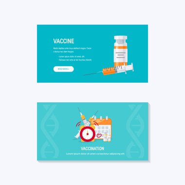 Tıp şablonu düz stil web afiş için