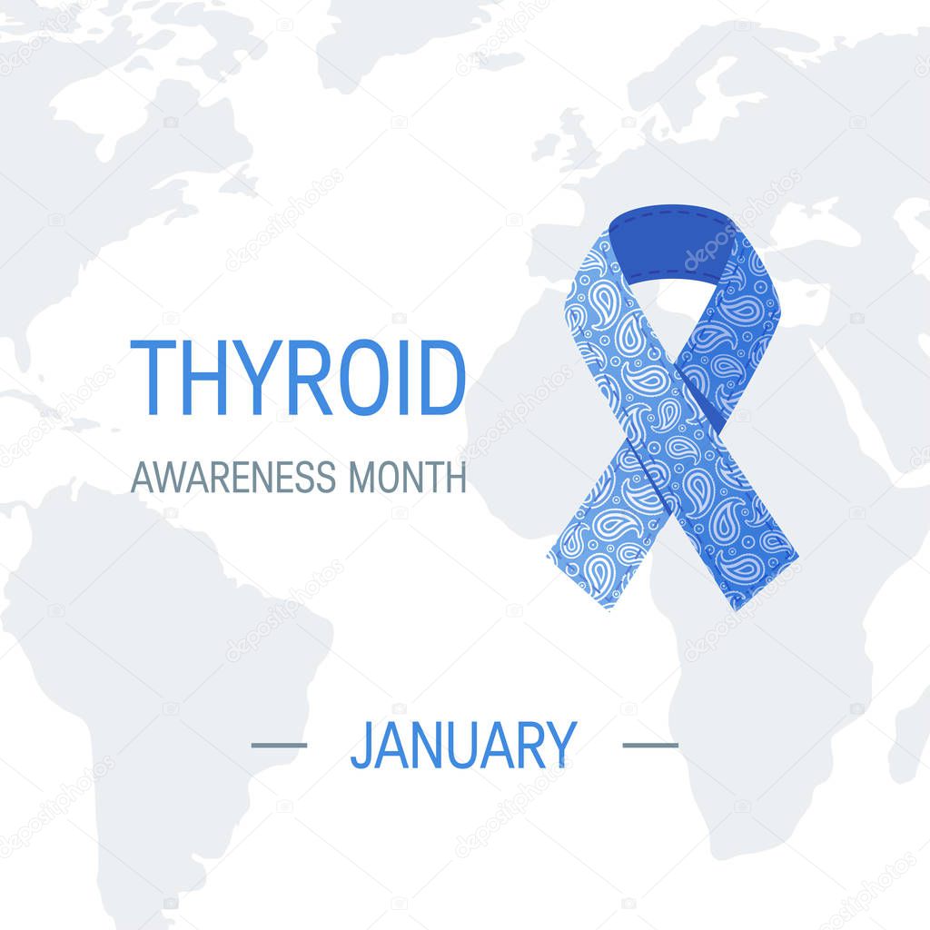 Thyroid awareness month vector concept