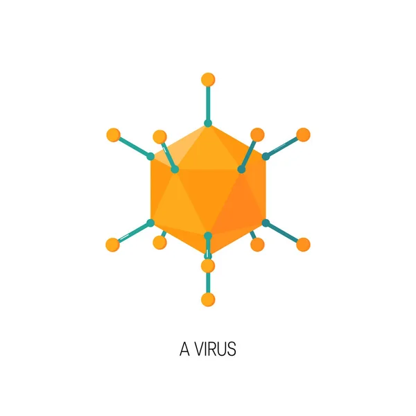 Векторна піктограма вірусу у простому плоскому стилі . — стоковий вектор