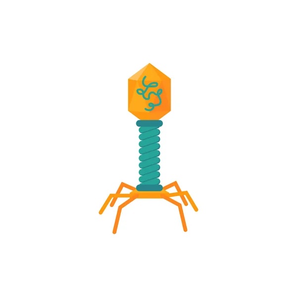 Vector virus icono en estilo plano simple . — Vector de stock