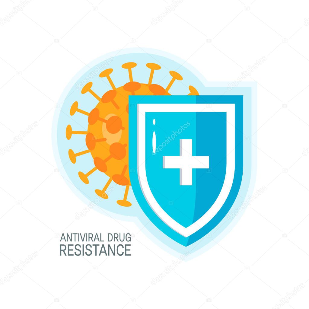 Immune system vector concept, simple colored icon