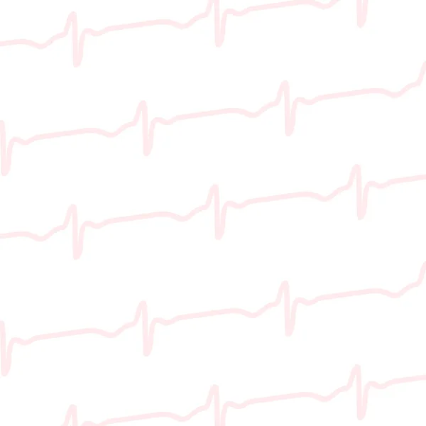 Patroon met hartslag voor achtergronden, vector — Stockvector