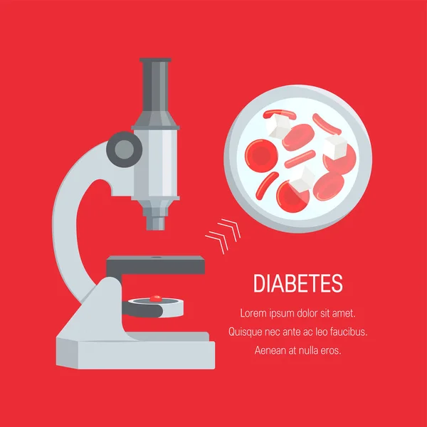 Concepto de diabetes en estilo plano, diseño vectorial — Archivo Imágenes Vectoriales