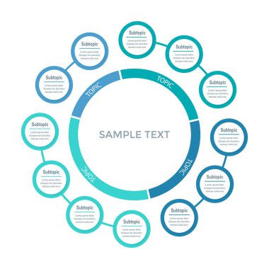 Vektör iş Infographic şablonunda düz stil