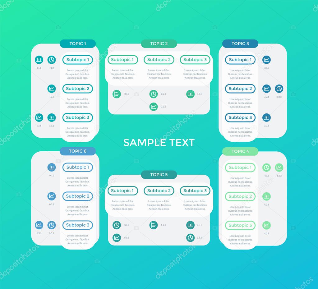 Vector business infographic template in flat style