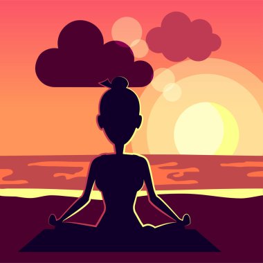 Ruh sağlığı vektör kavram basit düz stil