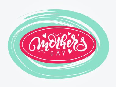 Anneler günü yazı fırça kalem tarafından yazılmış