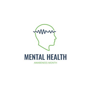 Ruh sağlığı vektör kavram basit düz stil