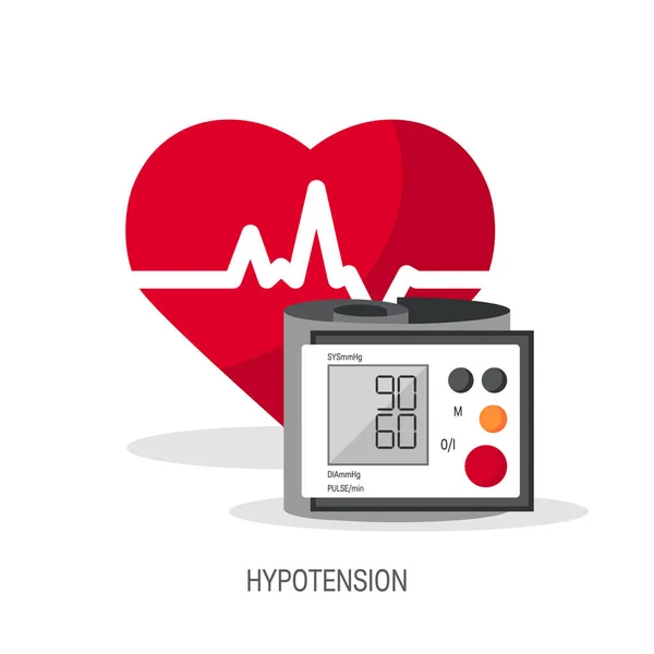 Blood pressure concept in flat style, vector — Stock Vector