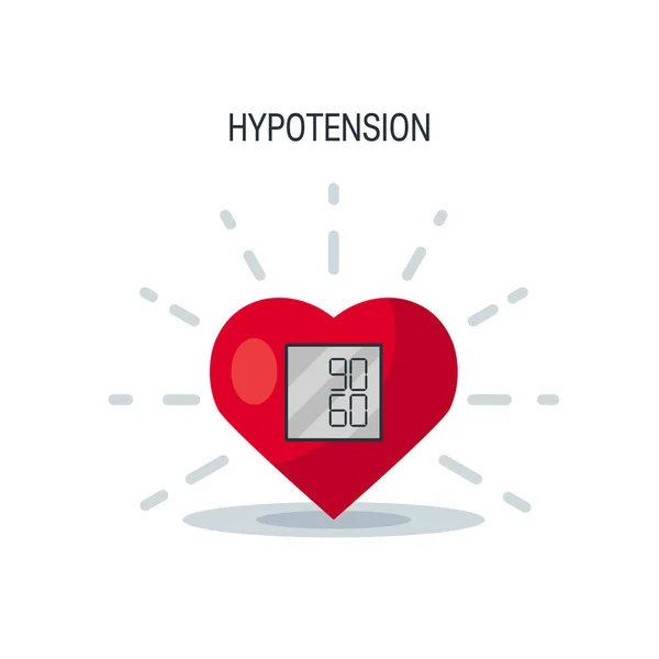 Concepto de presión arterial en estilo plano, vector — Archivo Imágenes Vectoriales