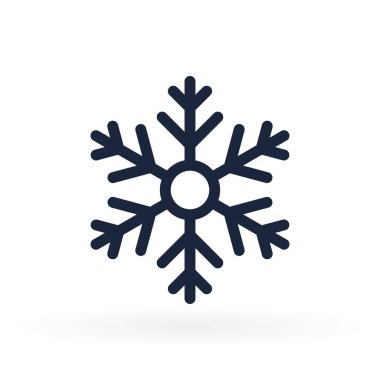 Çizgi tarzında bir kar tanesi basit vektör simgesi