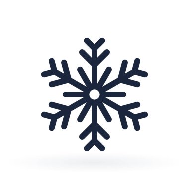 Çizgi tarzında bir kar tanesi basit vektör simgesi