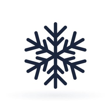 Çizgi tarzında bir kar tanesi basit vektör simgesi