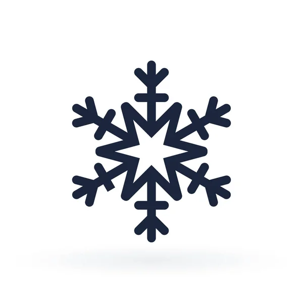 Icono de vector simple de un copo de nieve en estilo de línea — Vector de stock