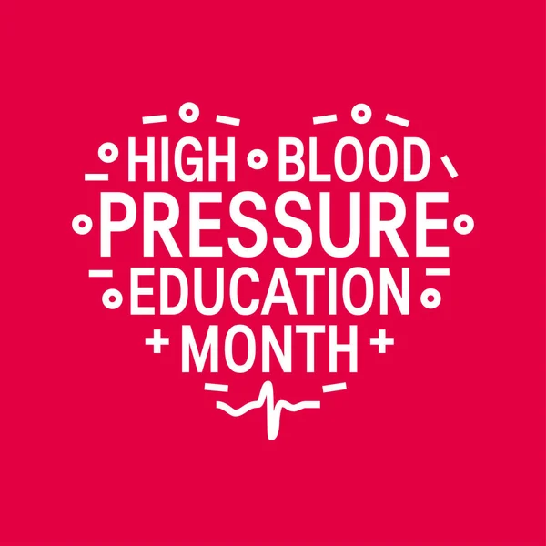 Conceito de mês de pressão arterial em estilo plano — Vetor de Stock