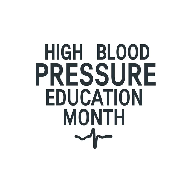 Concetto di mese di pressione sanguigna in stile piatto — Vettoriale Stock