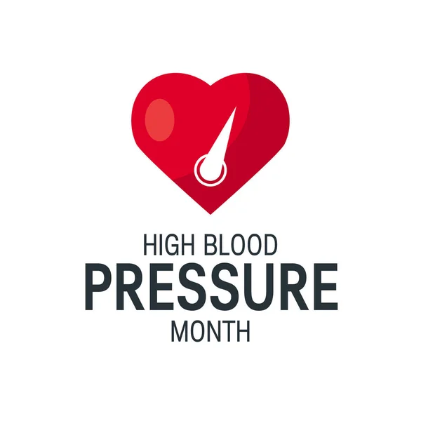 Blutdruckmonatskonzept im flachen Stil — Stockvektor