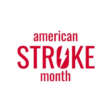 Stroke awareness month design in flat style clipart