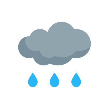 Düz stilde basit hava durumu vektör simgesi