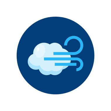 Düz stilde basit hava durumu vektör simgesi