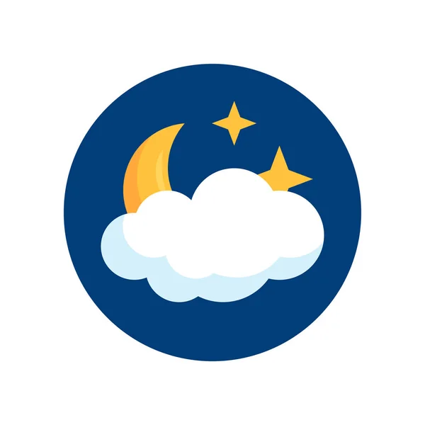 Simple weather vector icon in flat style — Stock Vector