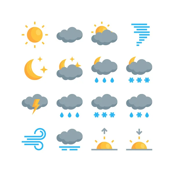 Icona semplice del vettore meteo in stile piatto — Vettoriale Stock