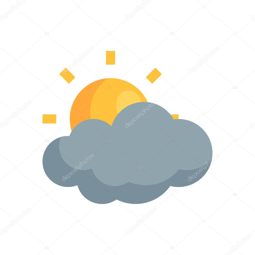 Simple weather vector icon in flat style