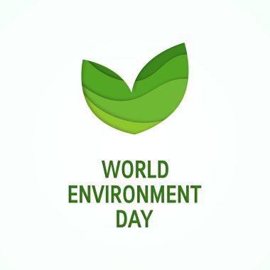 Kağıt kesme biçiminde dünya çevre günü kavramı