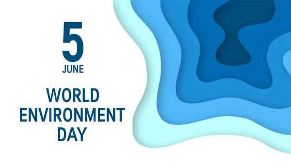 Παγκόσμια ημέρα περιβάλλοντος έννοια σε χαρτί περικοπή στυλ — Διανυσματικό Αρχείο