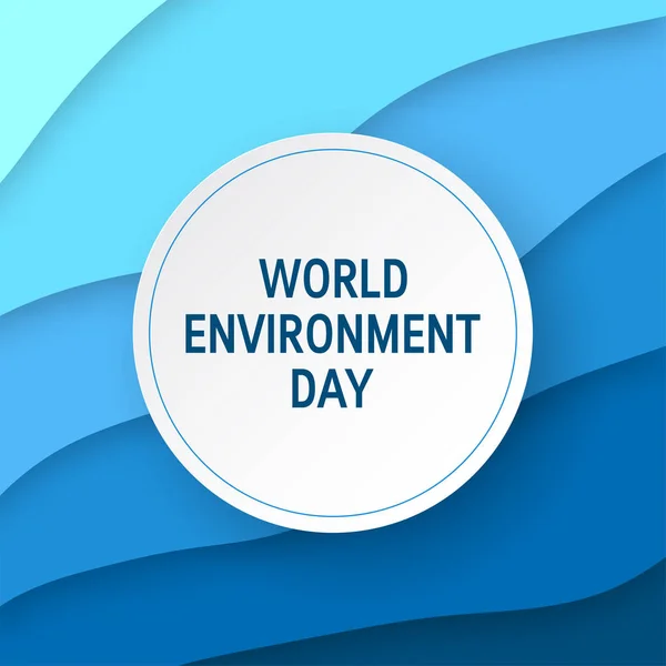 Концепция Всемирного дня окружающей среды в стиле резки бумаги — стоковый вектор