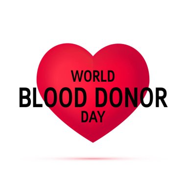 Dünya kan bağışı günü, düz stil vektörü.