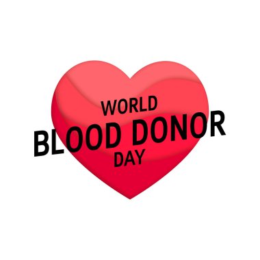 Dünya kan bağışı günü, düz stil vektörü.
