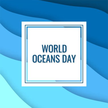 Kağıt kesiminde dünya okyanusları konsepti