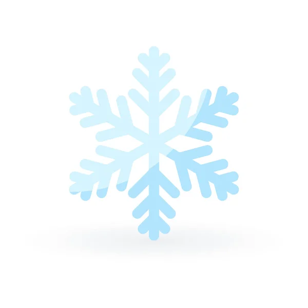 Simple vector icon of a snowflake in flat style — Stock Vector