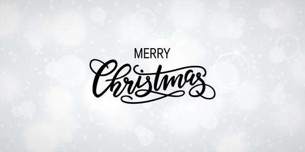 Οριζόντια διάνυσμα Χριστουγεννιάτικα γράμματα σε θολή φόντο — Διανυσματικό Αρχείο