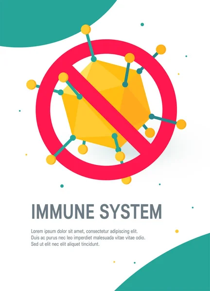 Vorlage für das Immunsystem für Web-Banner, Vektor — Stockvektor