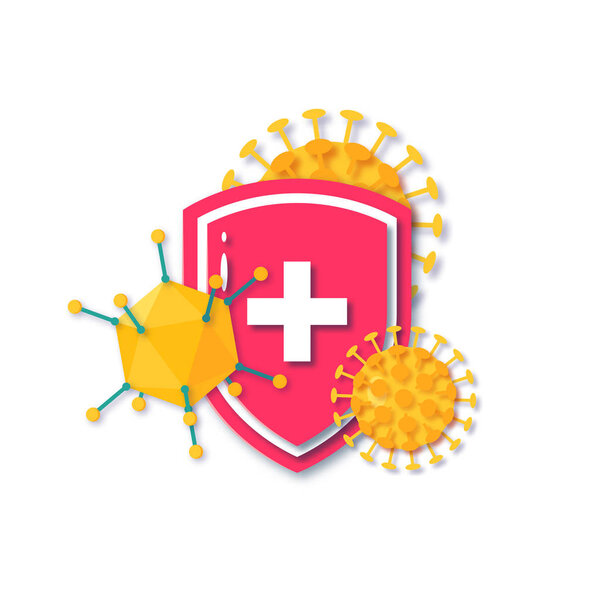 Immune system vector concept, simple colored icon