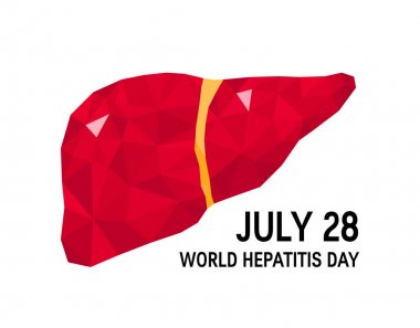 Düz tarzda dünya hepatit günü kavramı