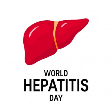Düz tarzda dünya hepatit günü kavramı
