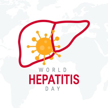 Düz tarzda dünya hepatit günü kavramı